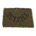 The Queen's (Royal West Surrey) Regiment (QUEEN'S) WW2 Cloth Slip On Shoulder Title