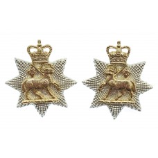 Pair of Queen's (Royal West Surrey) Regiment Anodised (Staybrite)