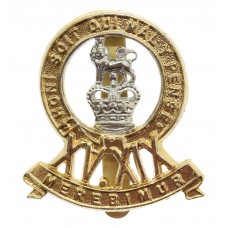 15th/19th Hussars Anodised (Staybrite) Cap Badge - Queen's Crown