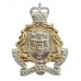 Gibraltar Regiment Anodised (Staybrite) Cap Badge - Queen's Crown