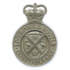 Liverpool & Bottle Constabulary Cap Badge - Queen's Crown