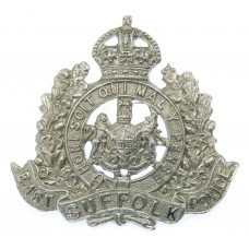 East Suffolk Police Chrome Cap Badge - King's Crown