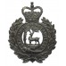 Berkshire Constabulary Black Wreath Helmet Plate - Queen's Crown