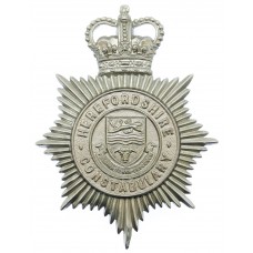 Herefordshire Constabulary Helmet Plate - Queen's Crown