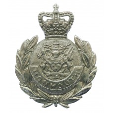 Monmouthshire Constabulary Wreath Helmet Plate - Queen's Crown