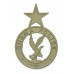 Ghana Police White Metal Cap Badge 