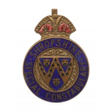 Shropshire Special Constabulary Enamelled Lapel Badge - King's Crown