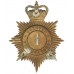 Gwynedd Constabulary Night Helmet Plate - Queen's Crown