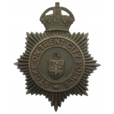 Stoke -on- Trent City Police Night Helmet Plate - King's Crown