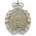 Stockport Borough Police Wreath Helmet Plate - Queen's Crown