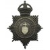 Burnley Borough Police Night Helmet Plate - King's Crown