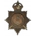 Burnley Borough Police Night Helmet Plate - King's Crown