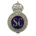 Lincolnshire Special Constabulary Enamelled Cap Badge - King's Crown