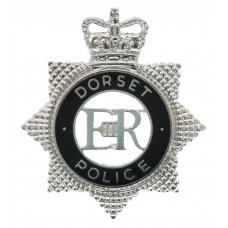 Dorset Police Senior Officer's Enamelled Cap Badge - Queen's Crow