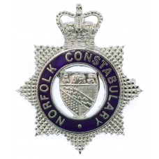 Norfolk Constabulary Senior Officer's Enamelled Cap Badge - Queen