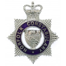 Norfolk Constabulary Senior Officer's Enamelled Cap Badge - Queen's Crown