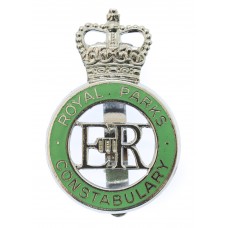 Royal Parks Constabulary Enamelled Cap Badge - Queen's Crown