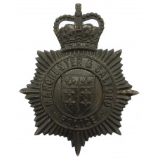 Manchester & Salford Police Night Helmet Plate - Queen's Crow