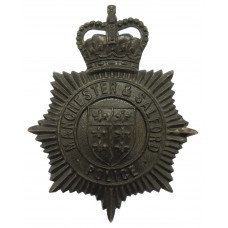 Manchester & Salford Police Night Helmet Plate - Queen's Crown