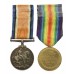 WW1 British War & Victory Medal Pair - Lieut. H.N. Stevens, 9th East Yorkshire Regt, Northumberland Fusiliers, Royal Air Force and 3rd King's African Rifles