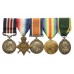 WW1 Military Medal, 1914-15 Star, British War Medal, Victory Medal and Territorial Force Efficiency Medal Group of Five - Sgt. J.F. Oakes, Army Service Corps