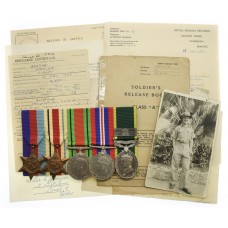 WW2 and Territorial Efficiency Medal Groups of Five with Original Documents and Photo - Cpl. S. Spencer, Royal Signals