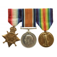 WW1 1914-15 Star Medal Trio - Lieut. R.W. Haynes, 3rd Bn. King's 