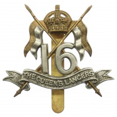 16th The Queen's Lancers Cap Badge - King's Crown