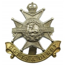 Notts & Derby Regiment (Sherwood Foresters) Cap Badge - King's Crown