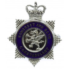 Somerset and Bath Constabulary Senior Officer's Enamelled Cap Badge - Queen's Crown