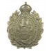 Wallasey Borough Police White Metal Wreath Helmet Plate - King's Crown