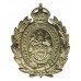 Wallasey Borough Police White Metal Wreath Helmet Plate - King's Crown