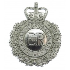 Devon Constabulary Wreath Helmet Plate - Queen's Crown