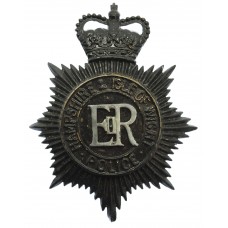 Hampshire & Isle of Wight Police Night Helmet Plate - Queen's Crown