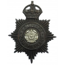 Hampshire Constabulary Night Helmet Plate - King's Crown