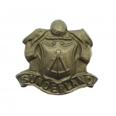 Sunderland Borough Police White Metal Collar Badge 
