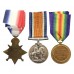 WW1 1914 Mons Star Medal Trio - Bmbr. C. Yates, Royal Field Artillery