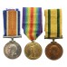 WW1 British War Medal, Victory Medal and Territorial Force War Medal Group of Three - Gnr. S.A. Canning, Royal Artillery