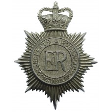 Sheffield & Rotherham Constabulary Helmet Plate - Queen's Cro