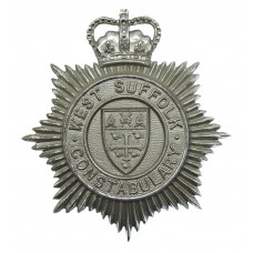 West Suffolk Constabulary Small Star Helmet Plate - Queen's Crown
