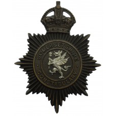 Somersetshire Constabulary Night Helmet Plate - King's Crown