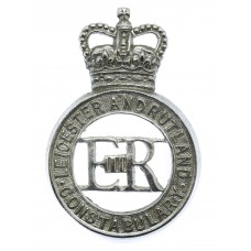 Leicester and Rutland Constabulary Cap Badge - Queen's Crown