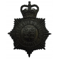 Manchester & Salford Police Night Helmet Plate - Queen's Crown