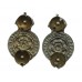 Pair of North Riding Constabulary Collar Badge - King's Crown