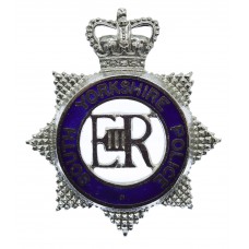 South Yorkshire Police Senior Officer's  Enamelled Cap Badge - Queen's Crown