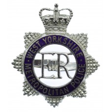 West Yorkshire Metropolitan Police Senior Officer's Enamelled Cap Badge - Queen's Crown