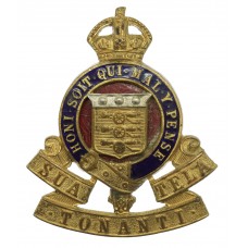 Royal Army Ordnance Corps (R.A.O.C.) Officer's Gilt & Enamel Cap Badge (Sua Tonanti Tela) Circa 1947-49