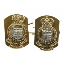 Pair of Royal Army Ordnance Corps (R.A.O.C.) Anodised (Staybrite) Collar Badges