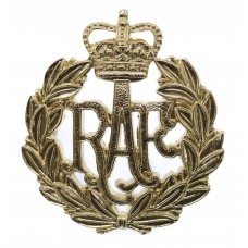 Royal Air Force (R.A.F.) Anodised (Staybrite) Cap Badge - Queen's Crown