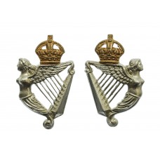 Pair of 8th King's Royal Irish Hussars Collar Badges - King;'s Cr